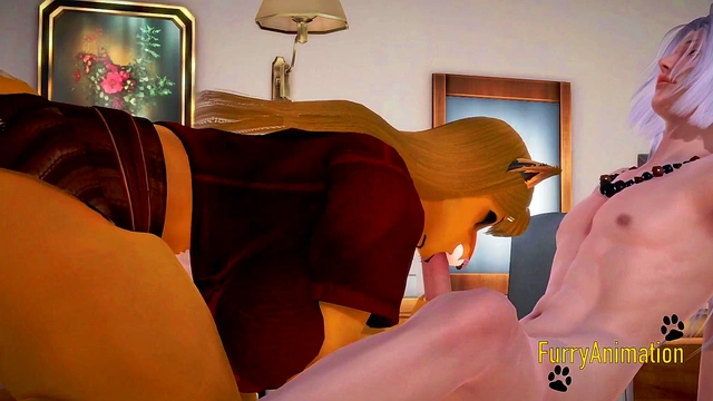 Hot Lioness Gives Rough Blowjob & Gets Fucked By Wolf Boy In Furry Hentai Yiff