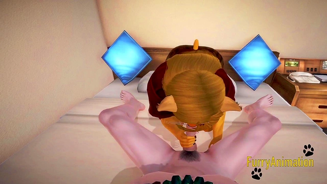 Hot Lioness Gives Rough Blowjob & Gets Fucked By Wolf Boy In Furry Hentai Yiff