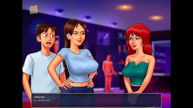 Big-Titted Teen Seduces in Summertime Saga Anime Game Walkthrough
