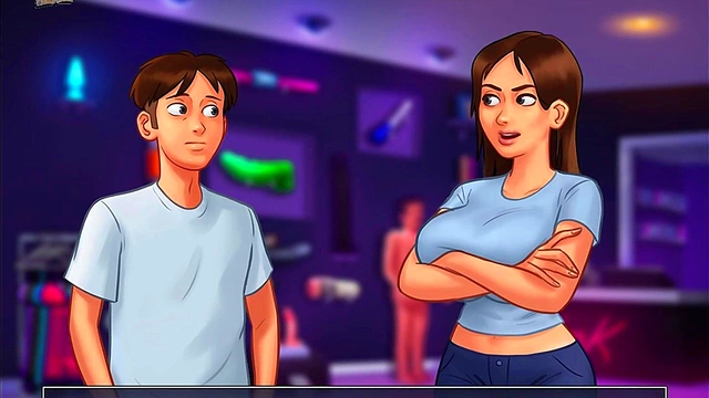Big-Titted Teen Seduces in Summertime Saga Anime Game Walkthrough