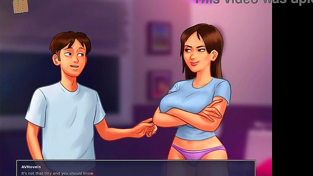 Big-Titted Teen Seduces in Summertime Saga Anime Game Walkthrough