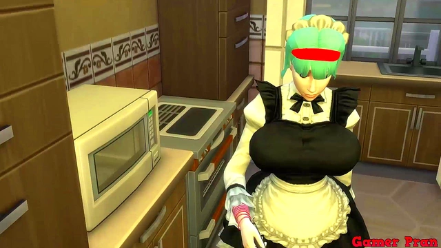 Perverted Boss Fucks Beautiful Maid Bulma While Husband Works In Dragon Ball Hentai