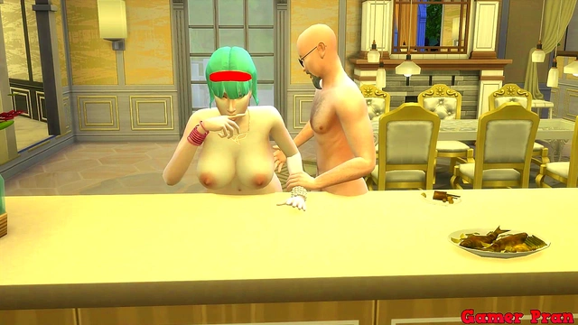 Perverted Boss Fucks Beautiful Maid Bulma While Husband Works In Dragon Ball Hentai