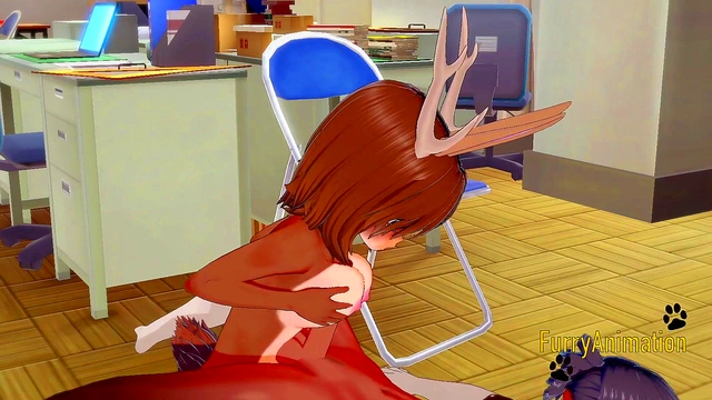 Japanese Furry Hentai – Deer-Rabbit Boobjob & Fucked for Creampie Yiff
