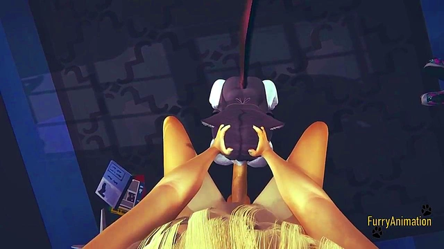 POV Furry Hentai – Fox & Kittycat Cosplay Blowjob Ends in Creamy Orgasm