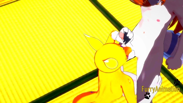 Taomon & Grey Fox Furry Hentai Fun – Boobjob, Handjob, Blowjob & Fucked