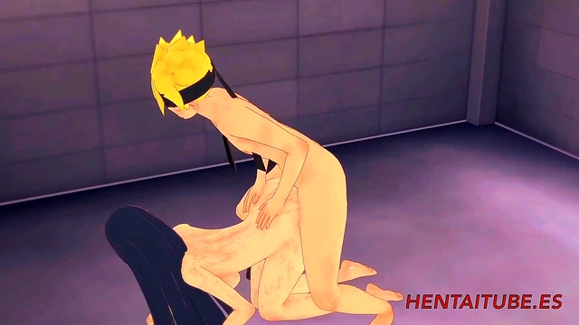 Hinata Gets Fucked Hard in Doggy Style for Naruto Hentai Creampie