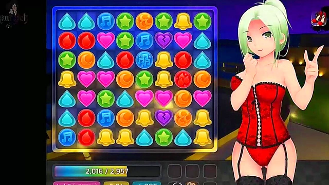 Brunette Catgirl Goddess Fucks Alien in Huniepop for Big-Ass Blowjob & CreampieCumshot