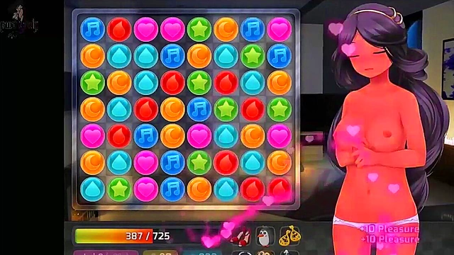 Brunette Catgirl Goddess Fucks Alien in Huniepop for Big-Ass Blowjob & CreampieCumshot