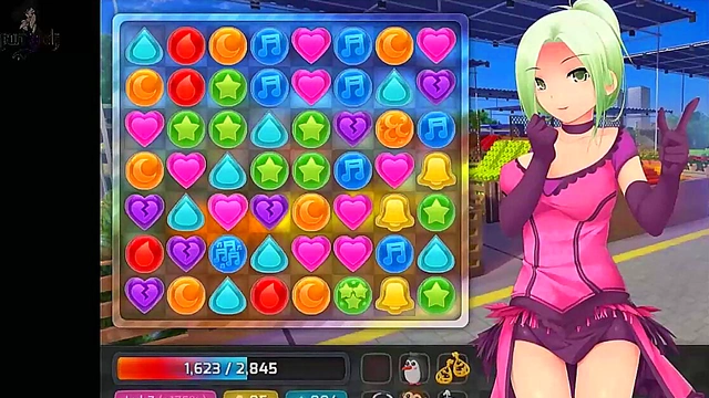 Brunette Catgirl Goddess Fucks Alien in Huniepop for Big-Ass Blowjob & CreampieCumshot