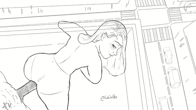 Hentai Cartoon Girl Enjoys Rough Doggy Style Backshots On The Rooftop ASMR