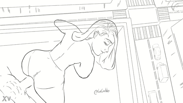 Hentai Cartoon Girl Enjoys Rough Doggy Style Backshots On The Rooftop ASMR