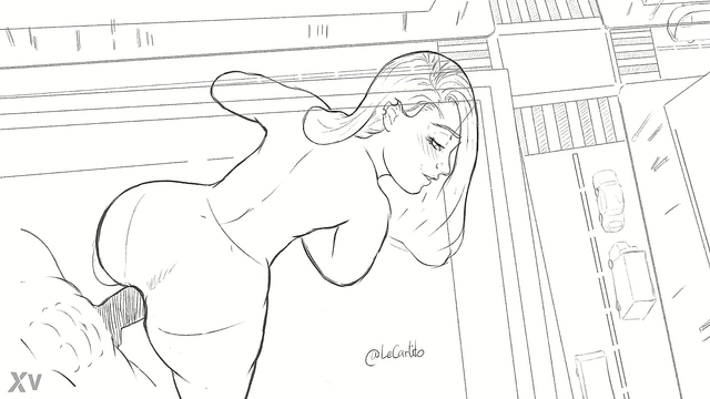 Hentai Cartoon Girl Enjoys Rough Doggy Style Backshots On The Rooftop ASMR