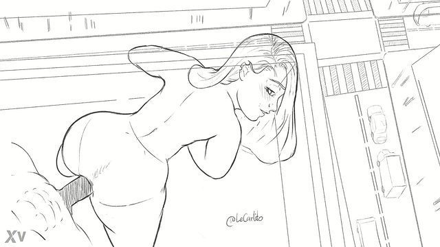 Hentai Cartoon Girl Enjoys Rough Doggy Style Backshots On The Rooftop ASMR