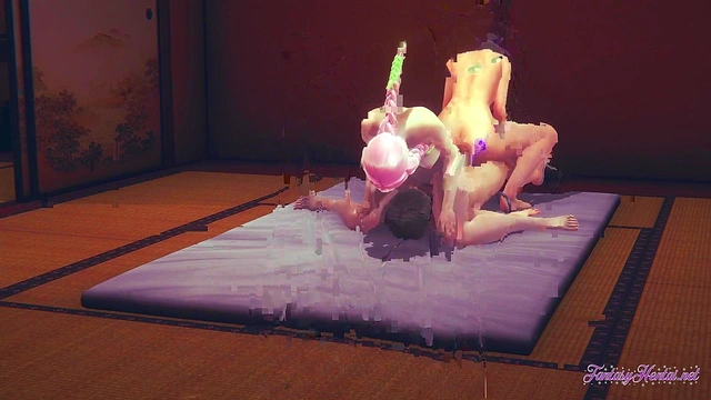 Shinobu Kocho from Kimetsu no Yaiba Takes Hard Anime Dick for Uncensored 3D Blowjob & Creampie