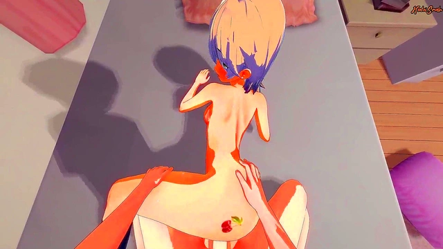 Cute Anime Babe Isshiki Iroha Gets Fucked POV Style for Missionary Creampie Orgasm