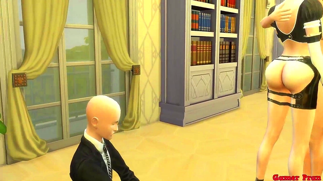 Beautiful Young Wife Maid Cheated by Husband's Boss in Dragon Ball Hentai Anal Scene