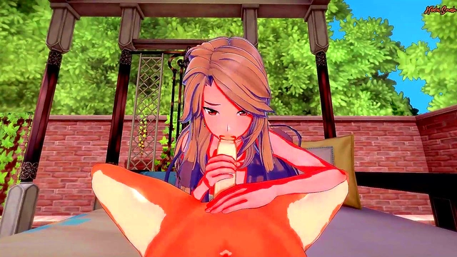 Katalina Swallows Cum Then Gets Fucked Doggy Style in Granblue Fantasy Hentai