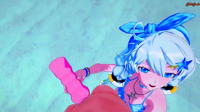 Kiana Kaslana Fucks POV Style On The Beach With Doggy Deepthroats & FacialCumshots