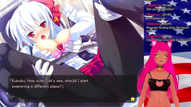 Lewd VTuber Neko Seduces in 'My GF is the President!' Anime Livestream