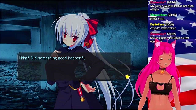 Lewd VTuber Neko Seduces in 'My GF is the President!' Anime Livestream