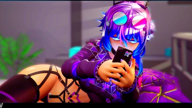 Projekt Melody – Cyberpunk VR Cosplay Goddess Rides Cock in 3D Anime Bliss