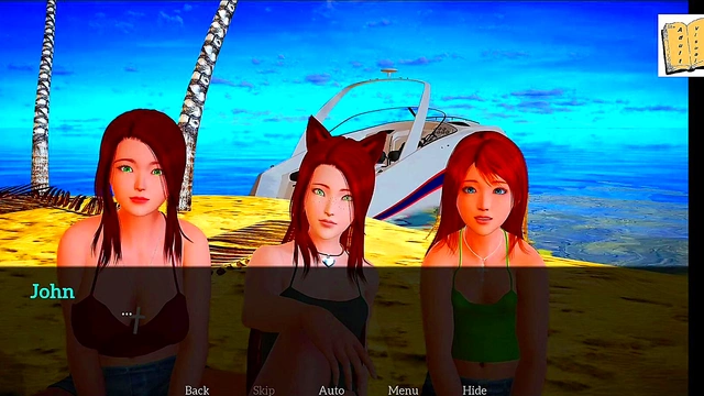 Amateur 3D Hentai Couple Explores Erotic Visual Novel Gameplay Together