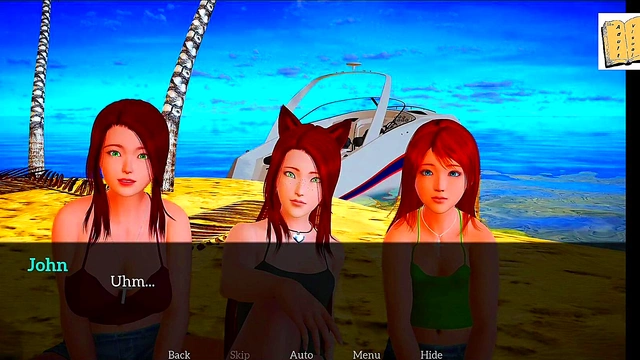 Amateur 3D Hentai Couple Explores Erotic Visual Novel Gameplay Together