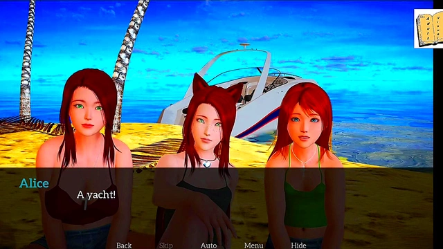 Amateur 3D Hentai Couple Explores Erotic Visual Novel Gameplay Together