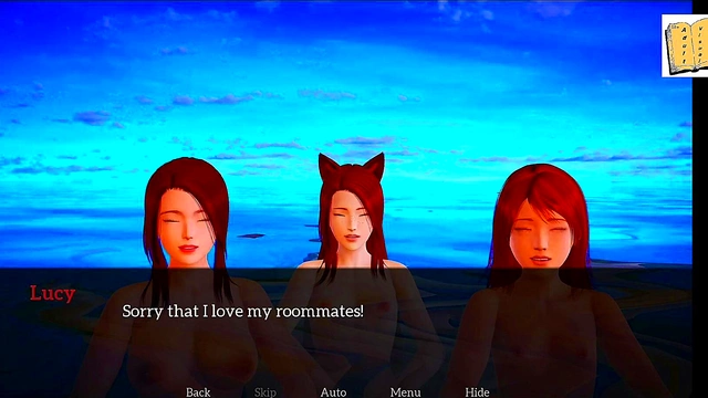 Amateur 3D Hentai Couple Explores Erotic Visual Novel Gameplay Together