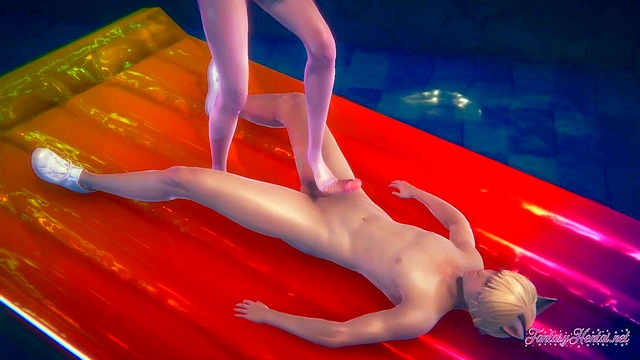 Jinx from LoL Gets Wild in Pool for Hardcore 3D Anime Sex Session