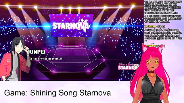 Lewd VTuber Neko Enjoying Intense Anime Action in Shining Song Starnova