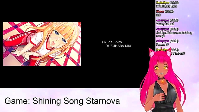 Lewd VTuber Neko Enjoying Intense Anime Action in Shining Song Starnova