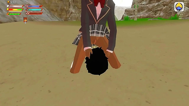 Horny Student Slave Gets Pissed On By Femdom Mistress at Beach