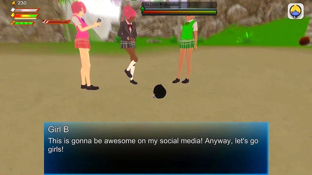 Horny Student Slave Gets Pissed On By Femdom Mistress at Beach