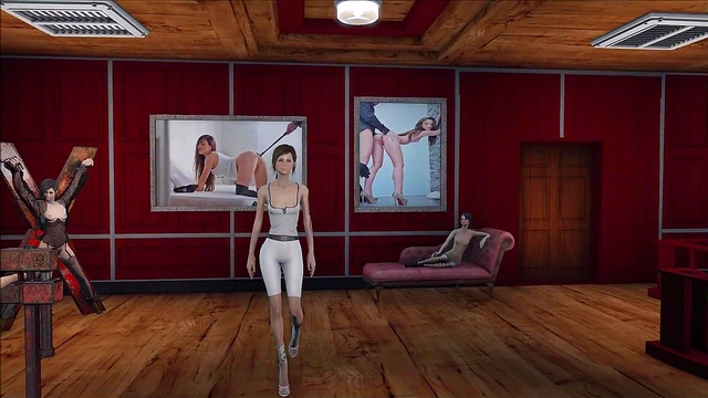 Sexy Teen Brunette Shows Off Fallout 4 Fashion In Steamy Hentai Anime Scene