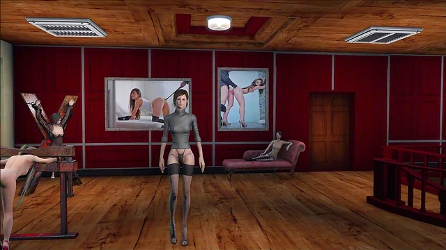 Sexy Teen Brunette Shows Off Fallout 4 Fashion In Steamy Hentai Anime Scene