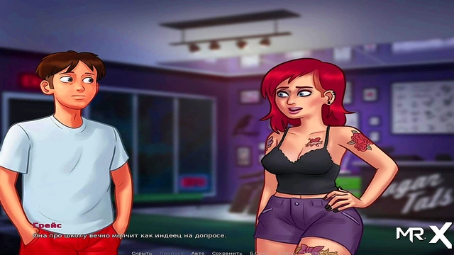 Teen Anime Chick Gets Inked by Handsome Artist in Summertime Saga Tattoo Session