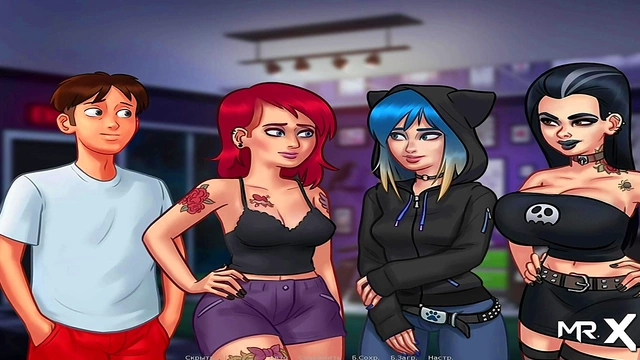 Teen Anime Chick Gets Inked by Handsome Artist in Summertime Saga Tattoo Session