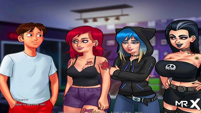 Teen Anime Chick Gets Inked by Handsome Artist in Summertime Saga Tattoo Session