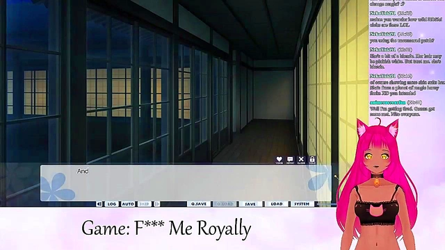 Lewd Vtuber Neko Seduces With Big Boobs In Anime Livestream Fantasy