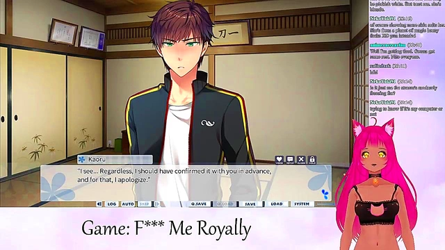 Lewd Vtuber Neko Seduces With Big Boobs In Anime Livestream Fantasy