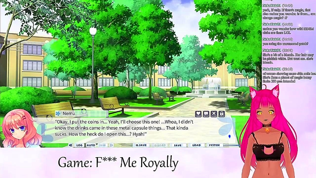 Lewd Vtuber Neko Seduces With Big Boobs In Anime Livestream Fantasy