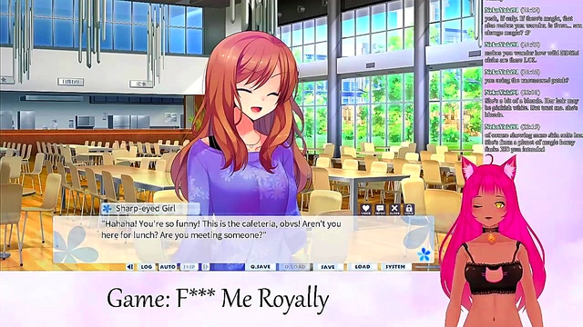 Lewd Vtuber Neko Seduces With Big Boobs In Anime Livestream Fantasy