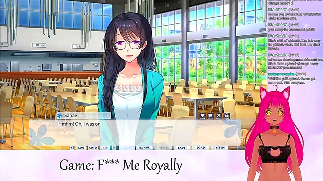 Lewd Vtuber Neko Seduces With Big Boobs In Anime Livestream Fantasy