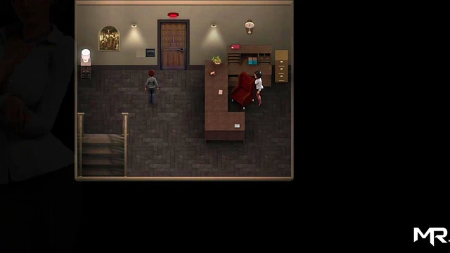 Office Lust Spreads – Anime Chick seduces Gamer for Naughty Desk Sex