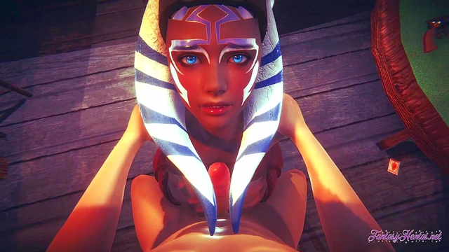 Ahsoka Tano Gives Blowjob & Gets FuckedCowgirl Style for Creampie Finish