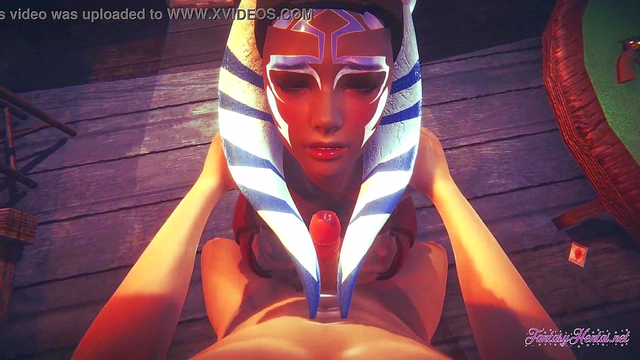Ahsoka Tano Gives Blowjob & Gets FuckedCowgirl Style for Creampie Finish