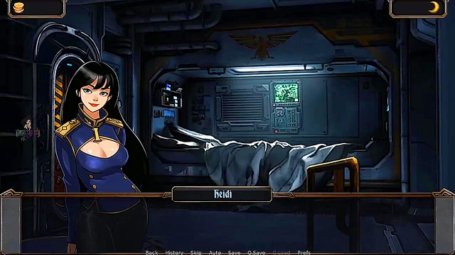 Hentai Warhammer Inquisitor Trains Big-Busted Student in Shower Voyeur Scene