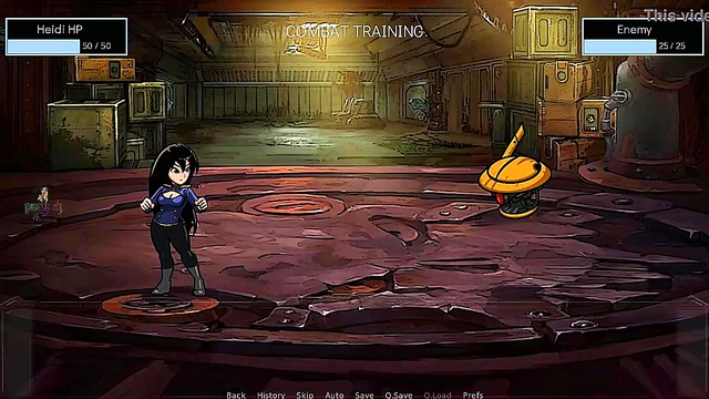 Hentai Warhammer Inquisitor Trains Big-Busted Student in Shower Voyeur Scene